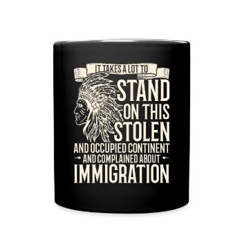 Tag der indigenen Ureinwohner Amerikas - Tasse einfarbig - Schwarz - Vorne