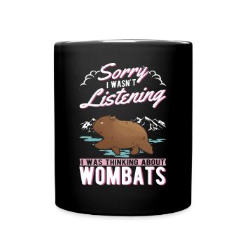 Wombat Australien - Tasse einfarbig - Schwarz - Vorne