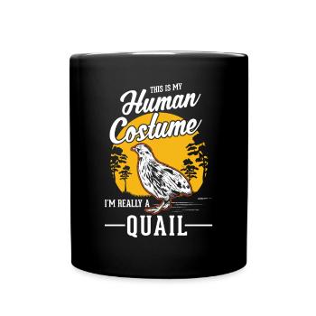Wachtel Halloween Quail Costume Humain - Mug uni - noir - Devant