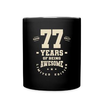 77 Years Old Inspiring - 77th Birthday - Full Colour Mug - black - Front