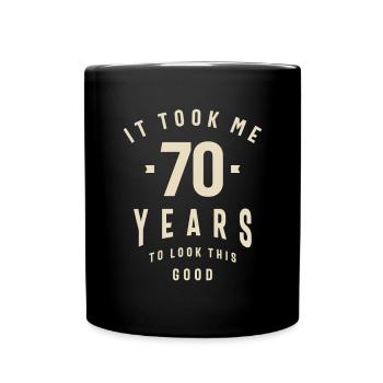 70 Years of Timeless Style - 70th Birthday - Full Colour Mug - black - Front