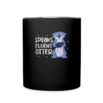 Otter - Tasse einfarbig - Schwarz - Vorne