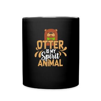 Loutre de mer Loutre Cadeau de loutre - Mug uni - noir - Devant