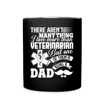Veterinarian Love Being Veterinarian Dad - Full Colour Mug - black - Front
