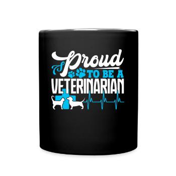 Veterinarian Proud To Be A Veterinarian - Full Colour Mug - black - Front