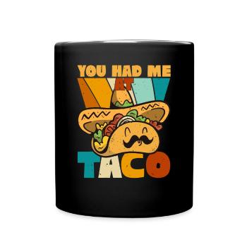 Taco Somberero Mexican Mexico Latino - Full Colour Mug - black - Front