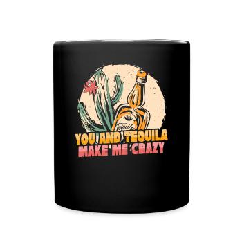 Tequila Alcohol Mexican Mexico Latino - Full Colour Mug - black - Front