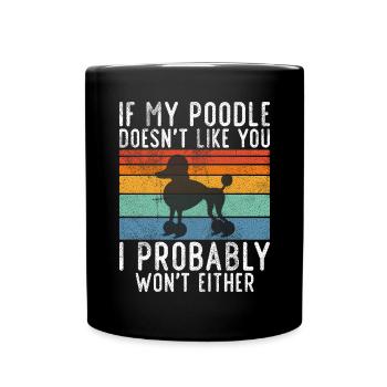 Poodle Gifts - Tasse einfarbig - Schwarz - Vorne