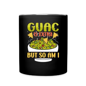Avocado Guacamole Mexican Mexico Latino - Full Colour Mug - black - Front