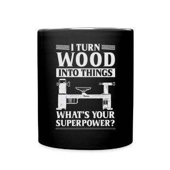Turning Wood Lathe Lathe - Full Colour Mug - black - Front