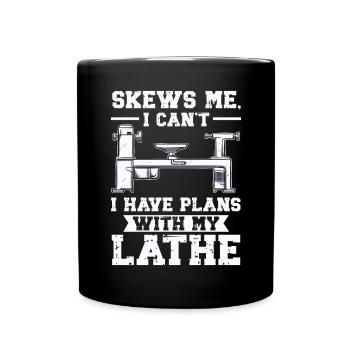 Turning Wood Lathe Lathe - Full Colour Mug - black - Front