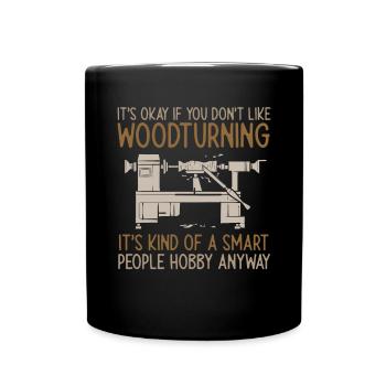 Turning Wood Lathe Lathe - Full Colour Mug - black - Front