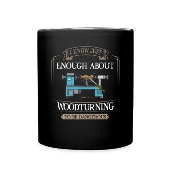 Turning Wood Lathe Lathe - Full Colour Mug - black - Front