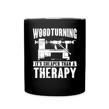 Woodturning Woodturning Wood Lathe Lathe - Full Colour Mug - black - Front