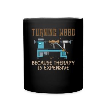 Turning Wood Lathe Lathe - Full Colour Mug - black - Front