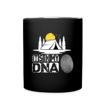 Camping c’est dans mon ADN - Mug uni - noir - Devant