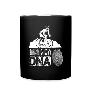 Rennrad fahren Its In My Dna - Tasse einfarbig - Schwarz - Vorne