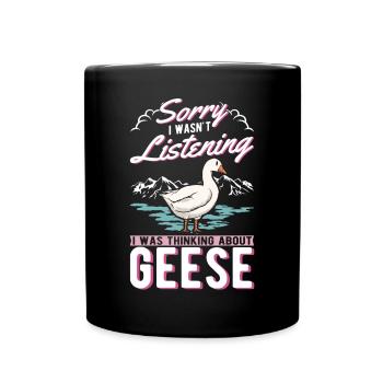 Geese Gift Goose Breeder Goose - Full Colour Mug - black - Front