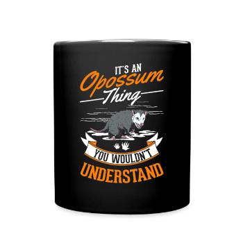 Opossum Ding Possum Marsupial - Full Colour Mug - black - Front