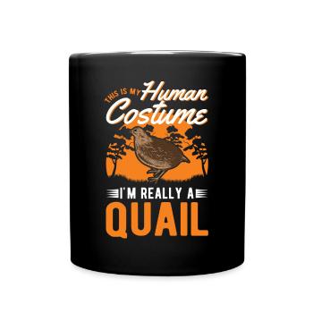 Wachtel Halloween Quail Costume Humain - Mug uni - noir - Devant