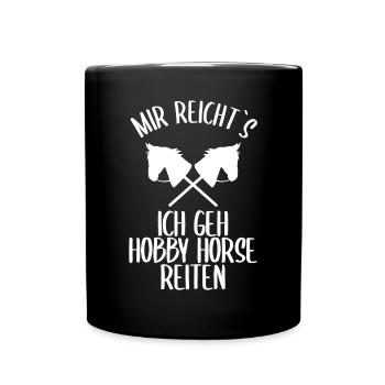 Hobby Horse Hobby Horsing Pferd Reiten Geschenk - Tasse einfarbig - Schwarz - Vorne