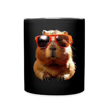 Capybara Sunglasses Be Capy Capybara Rodent - Full Colour Mug - black - Front