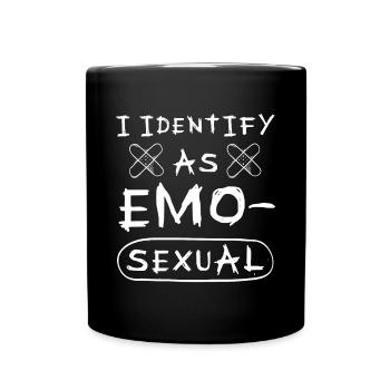 Emo Boy Emo Girl Emu Bird Emocore Punk Aesthetic - Full Colour Mug - black - Front