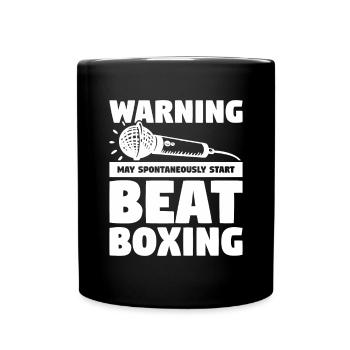 Avertissement peut spontanément démarrer beatboxing beatbox - Mug uni - noir - Devant