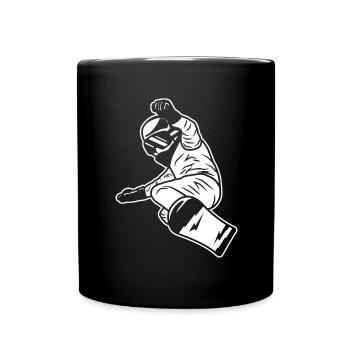 Snowboard Junge - Tasse einfarbig - Schwarz - Vorne