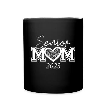 Proud mom Class of 2023 Senior Graduate Leopard Se - Full Colour Mug - black - Front
