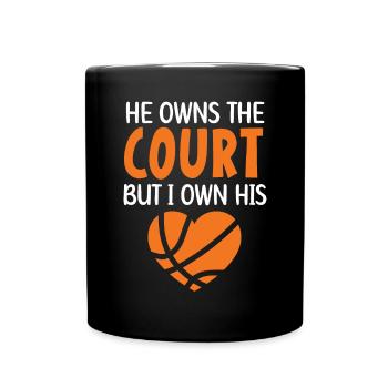 Basketball Girlfriend Love Couple Relationship - Mug uni - noir - Devant