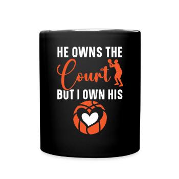 Basketball Girlfriend Love Couple Relationship - Mug uni - noir - Devant