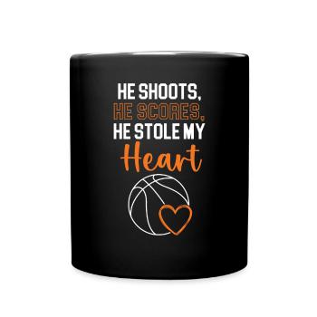 Basketball Girlfriend Love Couple Relationship - Mug uni - noir - Devant