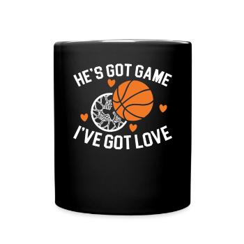 Basketball Girlfriend Love Couple Relationship - Mug uni - noir - Devant