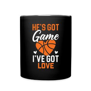Basketball Girlfriend Love Couple Relationship - Mug uni - noir - Devant