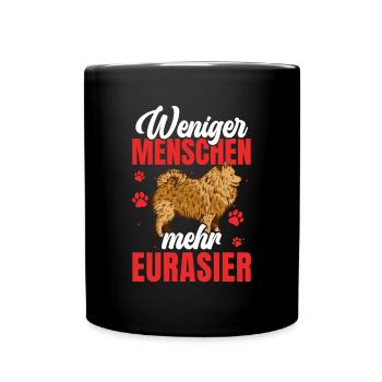 Mehr Eurasier Spitz Eurasian Dog - Tasse einfarbig - Schwarz - Vorne