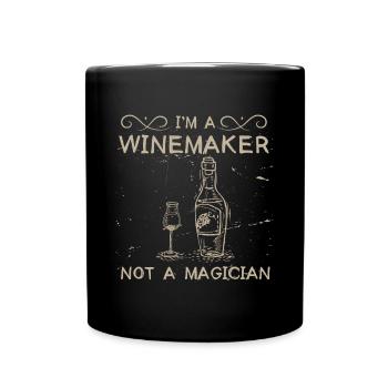 Winzer Wein Spruch für Weinliebhaber - Tasse einfarbig - Schwarz - Vorne