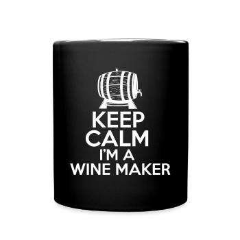 Winzer Wein Spruch für Weinliebhaber - Tasse einfarbig - Schwarz - Vorne