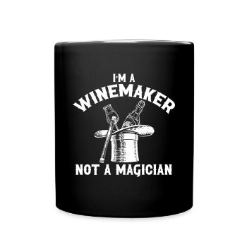 Winzer Wein Spruch für Weinliebhaber - Tasse einfarbig - Schwarz - Vorne