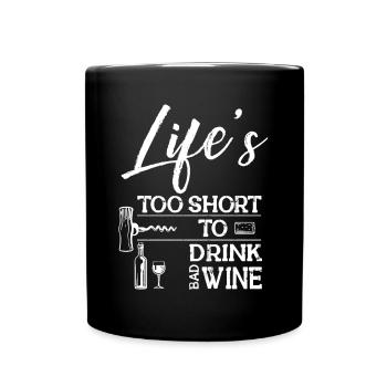 Winzer Wein Spruch für Weinliebhaber - Tasse einfarbig - Schwarz - Vorne