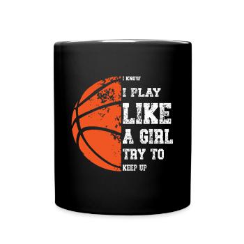 Basketball Spruch Motiv I Basketballer - Tasse einfarbig - Schwarz - Vorne