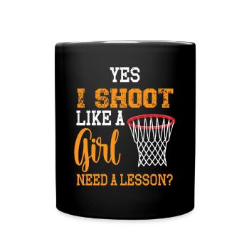 Basketball Spruch Motiv I Basketballer - Tasse einfarbig - Schwarz - Vorne