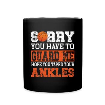 Basketball Spruch Motiv I Basketballer - Tasse einfarbig - Schwarz - Vorne