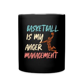 Basketball Spruch Motiv I Basketballer - Tasse einfarbig - Schwarz - Vorne