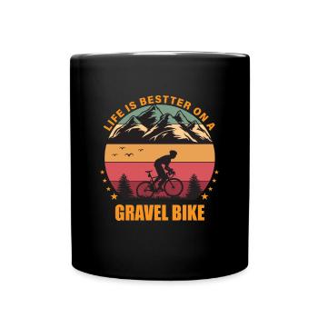 Gravel Bike Gravel Bikes Gravel Fahrrad - Full Colour Mug - black - Front