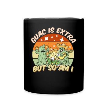 Avocado Guacamole Mexican Mexico Latino - Full Colour Mug - black - Front