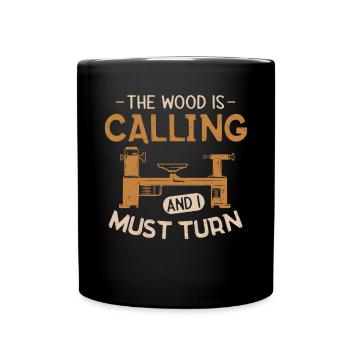 Turning Wood Lathe Lathe - Full Colour Mug - black - Front