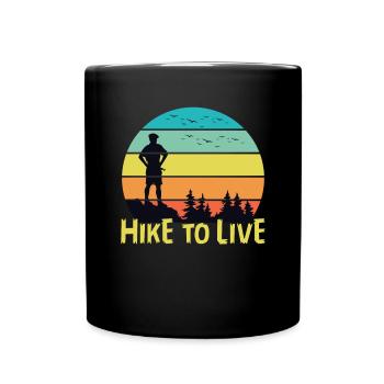 Hike To Live - Full Colour Mug - black - Front