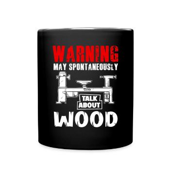 Woodturning Woodturning Wood Lathe Lathe - Full Colour Mug - black - Front