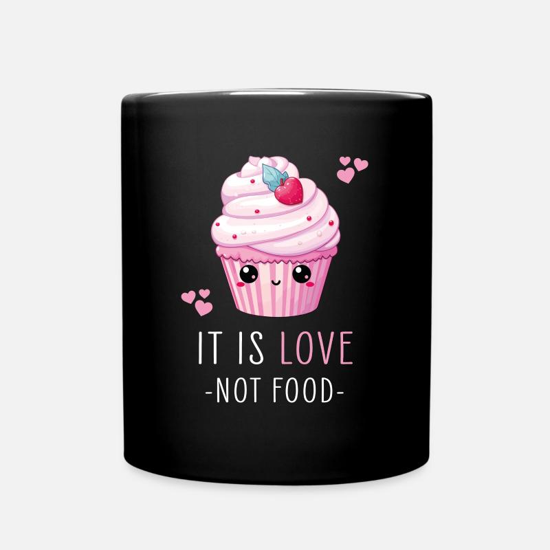 Cupcake Kawaii - Tasse einfarbig - Schwarz